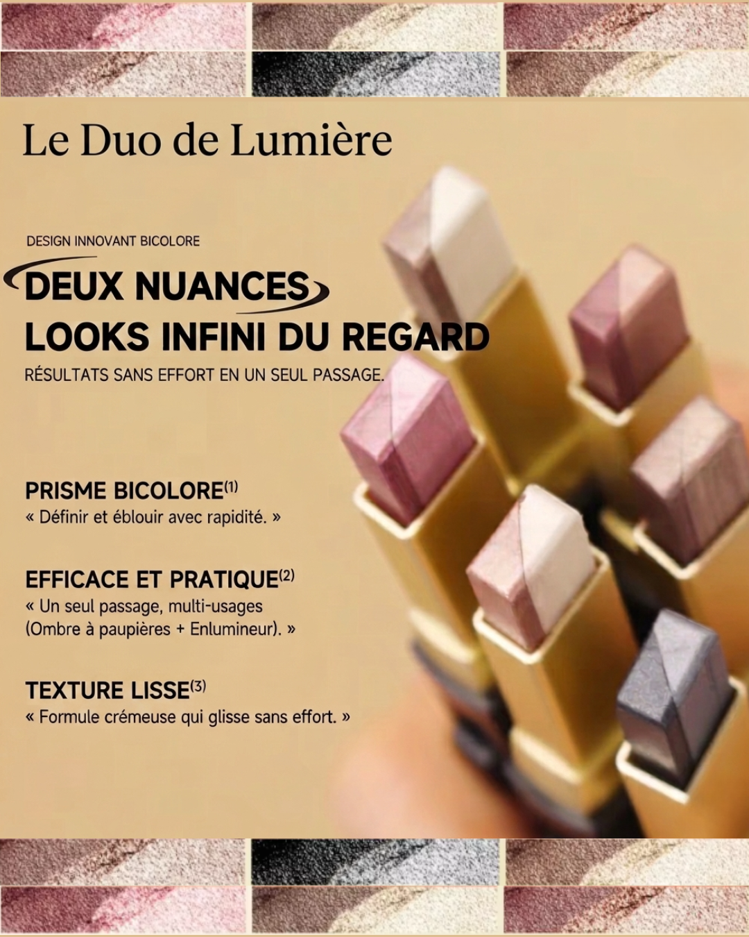 Le Duo de Lumière - Stick fard à paupières bicolore waterproof