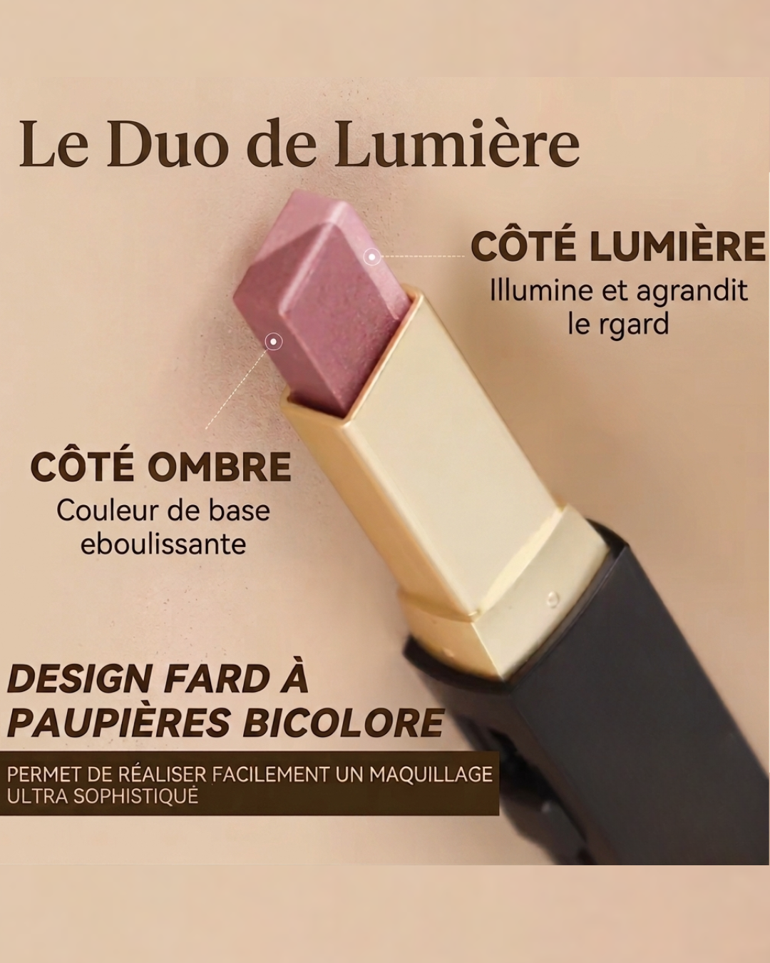 Le Duo de Lumière - Stick fard à paupières bicolore waterproof
