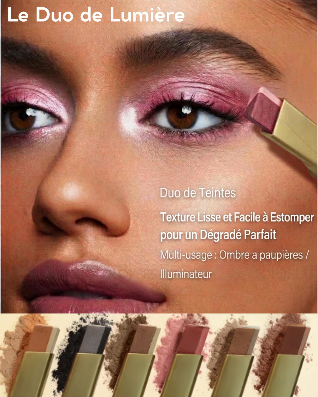 Le Duo de Lumière - Stick fard à paupières bicolore waterproof
