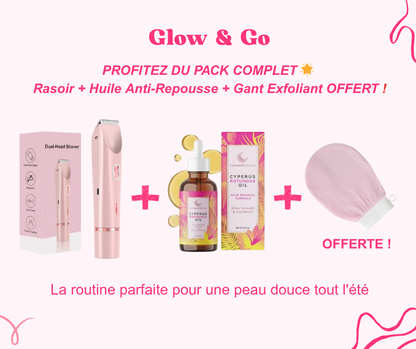 Glow & Go | Rasoir Corporel 2-en-1